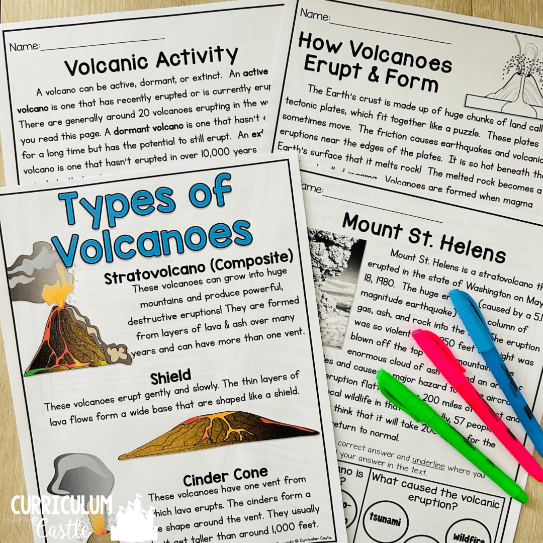 Volcanoes & Volcano Safety Natural Disasters Activities - Image 4