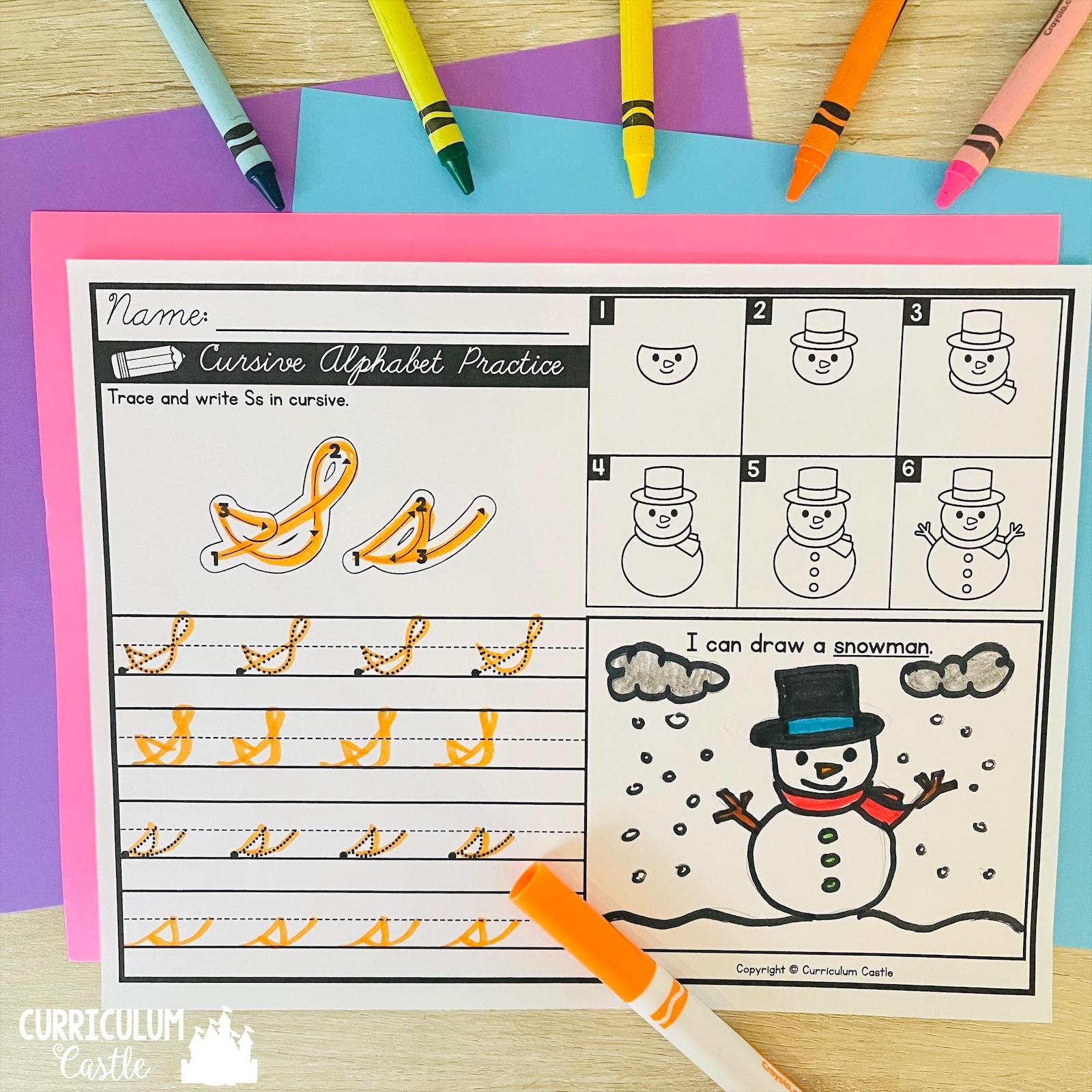 Cursive Alphabet Directed Drawing Activities - Image 5