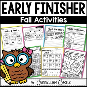 Early Finisher Fall Activities for 1st & 2nd Grade