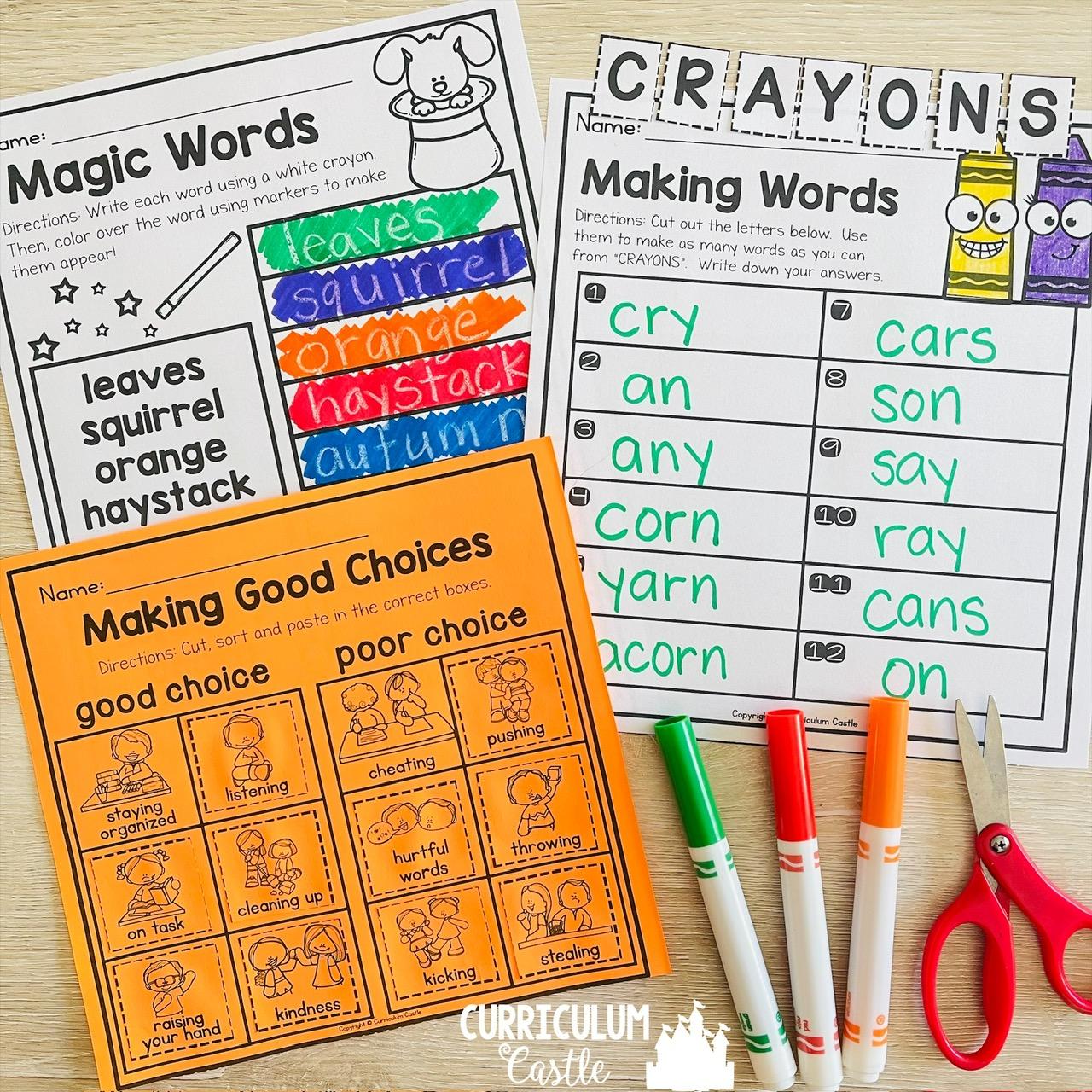 Early Finisher Fall Activities for 1st & 2nd Grade - Image 3