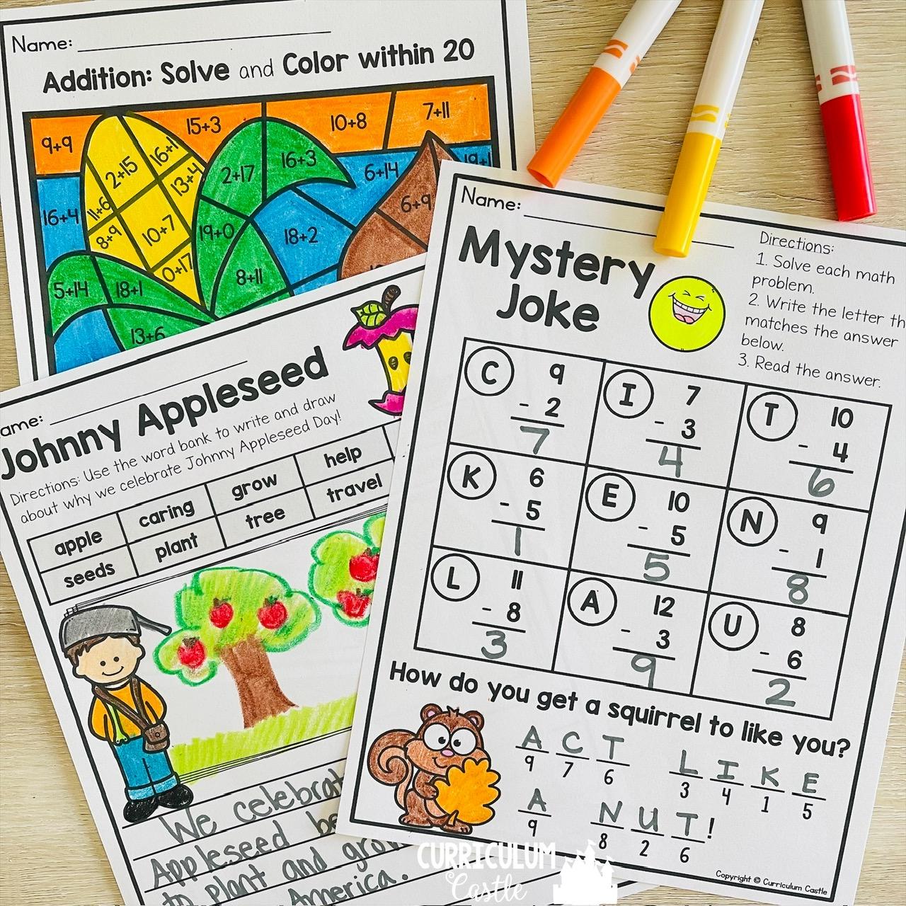 Early Finisher Fall Activities for 1st & 2nd Grade - Image 4