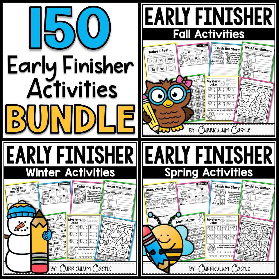 Early Finisher Seasonal Activities for 1st & 2nd Grade BUNDLE