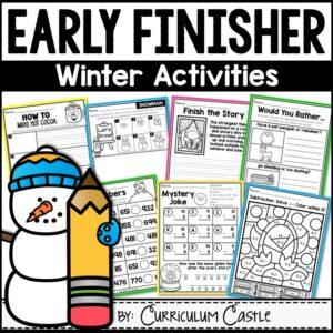 Early Finisher Winter Activities for 1st & 2nd Grade