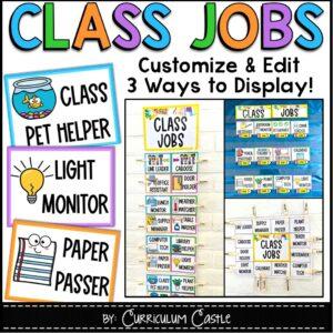 Classroom Jobs: EDITABLE Bulletin Board Display & Clip Chart
