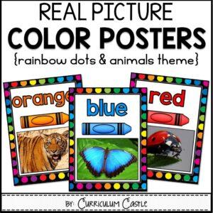 Color Posters {Rainbow Dots & Animal Theme}