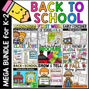 Back to School MEGA Bundle K-2: activities, crafts, decor & more!