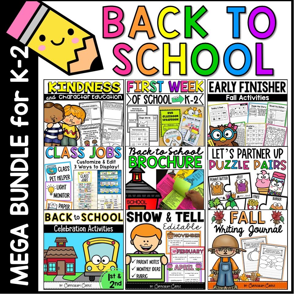 Back to School MEGA Bundle K-2: activities, crafts, decor & more!