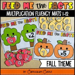 Multiplication Fact Fluency Practice Mats: Beginning Multiplication Fall Center
