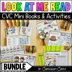 CVC Mini Books & Activities BUNDLE: Word Families Phonics Blending & Decoding